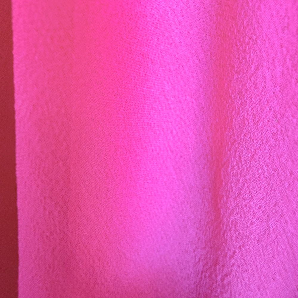 Olivaceous Silk Asymmetrical Summer Resort Dress Fuchsia size M Like New - Picture 7 of 8